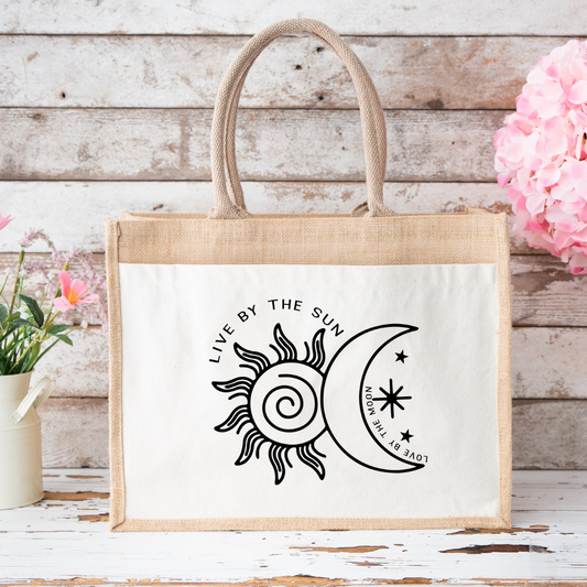 Live by the sun Canva Bag